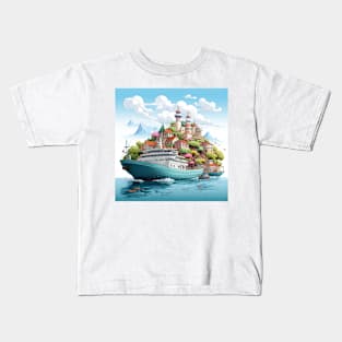 sweet kawaii style cruise port with friendly Kids T-Shirt